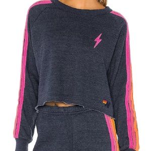 Aviator Nation Bolt Cropped Classic Crewneck XS